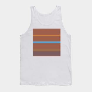 A first-rate blend of Faded Blue, Mocha, Dark Taupe, Earth and Peru stripes. Tank Top